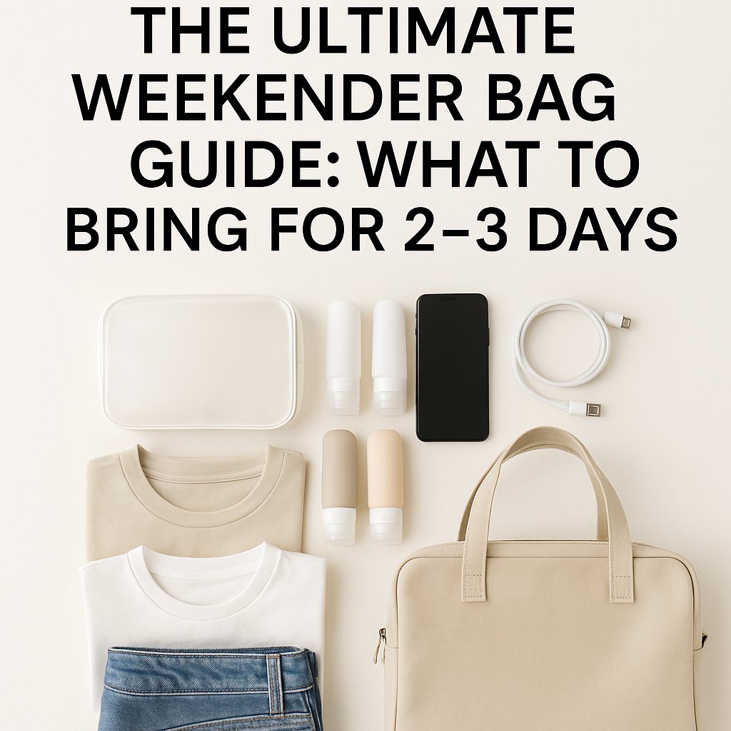 🌍 The Ultimate Weekender Bag Guide: What to Bring for 2–3 Days
