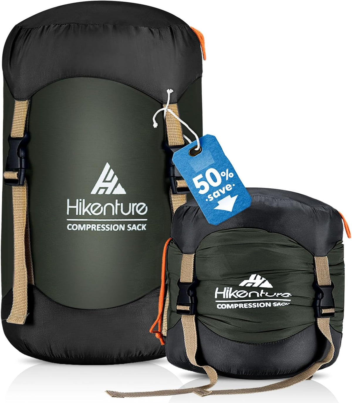 Compression Sack for Sleeping Bag, Upgrade Anti-Tear Nylon Sleeping Bag Stuff Sack, 10L/14L/20L/30L Water-Resistant Compression Bag, Storage Bag