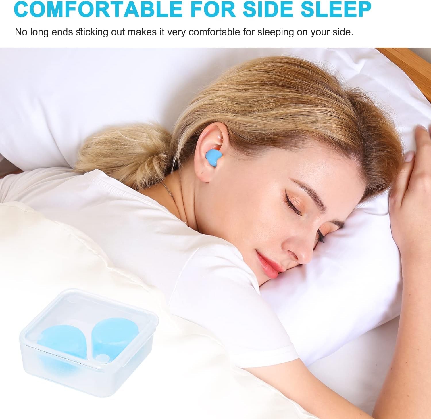 Ear Plugs for Sleeping, Waterproof Moldable Silicone Earplugs for Sleeping Noise Cancelling, Mowing, Swimming and Concerts