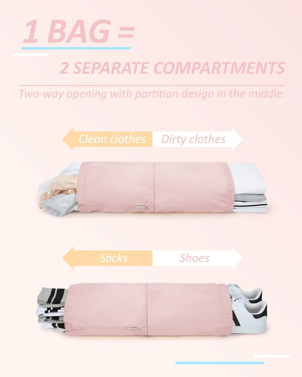 6 Set Compression Packing Cubes - Lightweight Travel Essentials, Durable Luggage Organizer