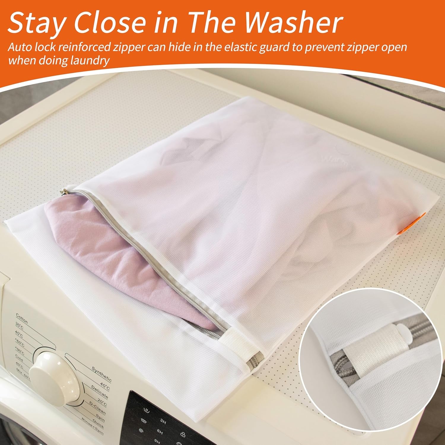 3Pcs Mesh Laundry Bags with Sturdy Zipper, Even Mesh Holes, Variety Sizes for All Your Delicates, Lingerie, Bras, Baby Clothes -Travel Essentials (1 Large, 1 Medium, 1 Small)