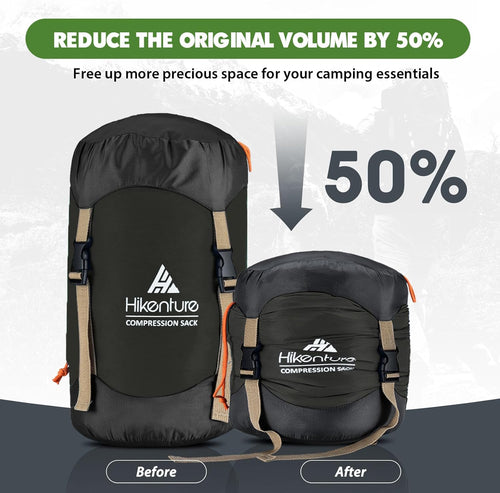 Compression Sack for Sleeping Bag, Upgrade Anti-Tear Nylon Sleeping Bag Stuff Sack, 10L/14L/20L/30L Water-Resistant Compression Bag, Storage Bag